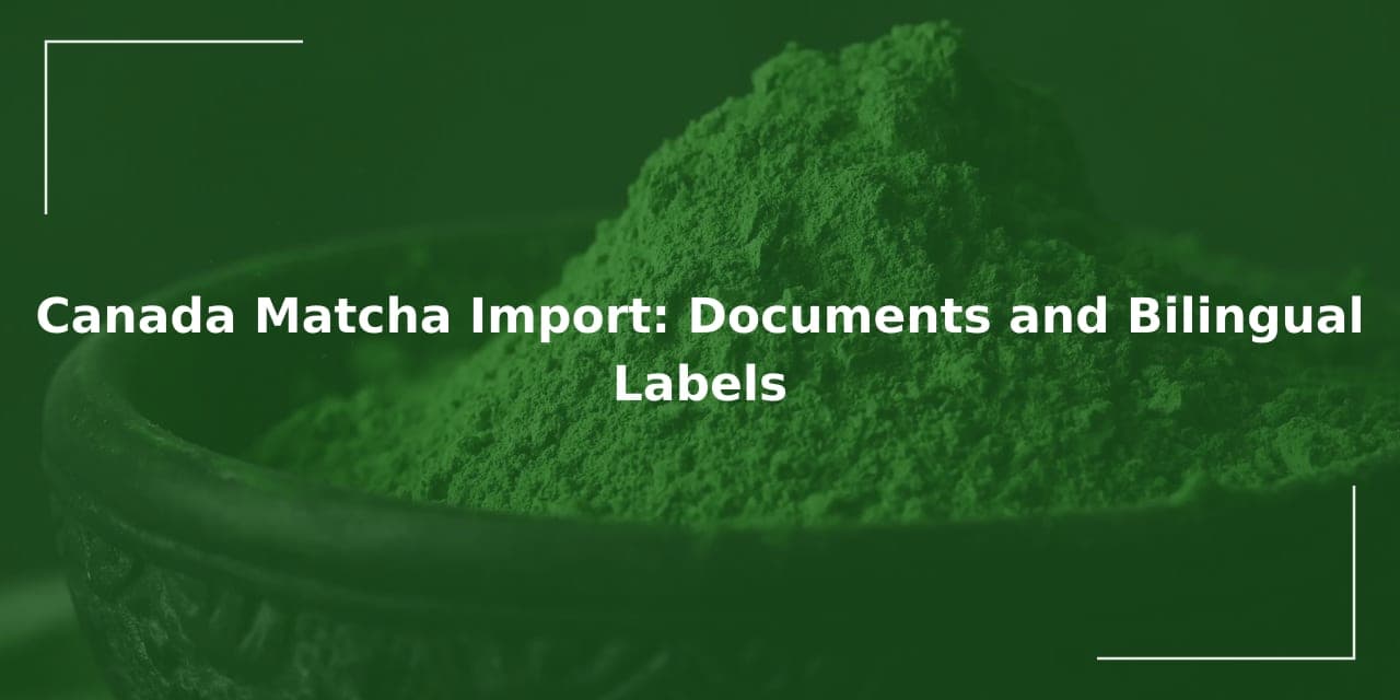 Canada Matcha: Docs and Bilingual Labels