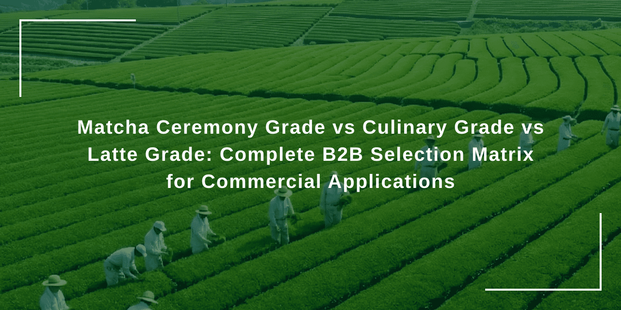 Matcha Ceremony Grade vs Culinary Grade vs Latte Grade: Complete B2B Selection Matrix for Commercial Applications